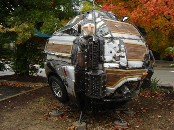 Jeep скатали в шар