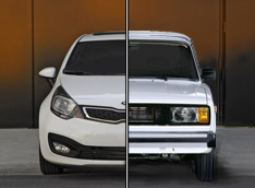 Kia Rio � Lada 2104 ����� ���������