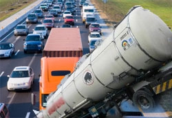 В Австрии перевернулась фура с соком