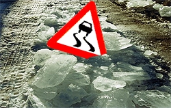 Московские водители страдают от гололеда