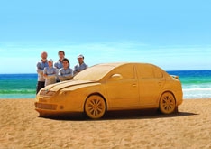 Skoda сделала машину из песка 