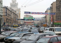 Пожар в центре столицы остановил движение