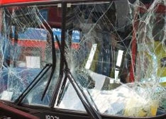 В Боливии столкнулись три автобуса