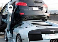 Lamborghini Murcielago заехал под Santa Fe