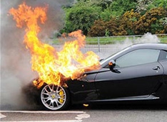 Ferrari сгорела сразу после покупки