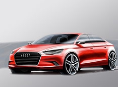 Audi показала эскизы нового седана A3