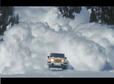 Jeep Wrangler против снежной лавины