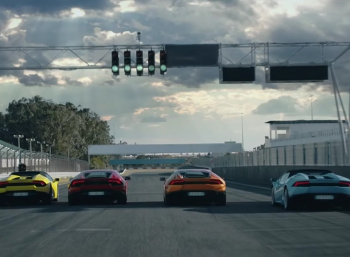 Четыре разновидности Lamborghini Huracan снялись в высокооктановом видео