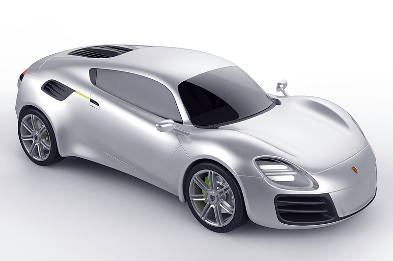 Дизайнер создает электрическое купе Porsche 356e