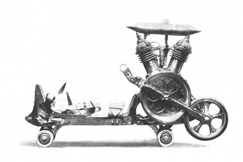 Роликовые коньки 1912 года оснащались двигателем V2