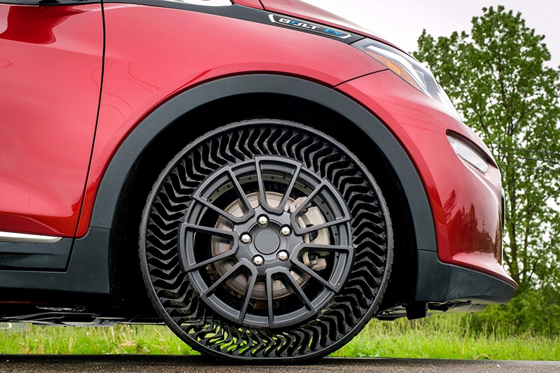 GM и Michelin тестируют безвоздушные шины